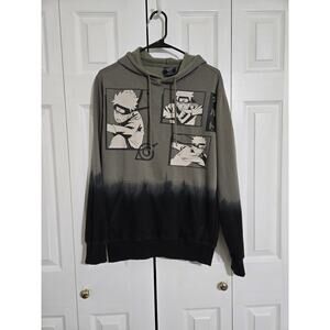 Naruto small men's green graphic hoodie